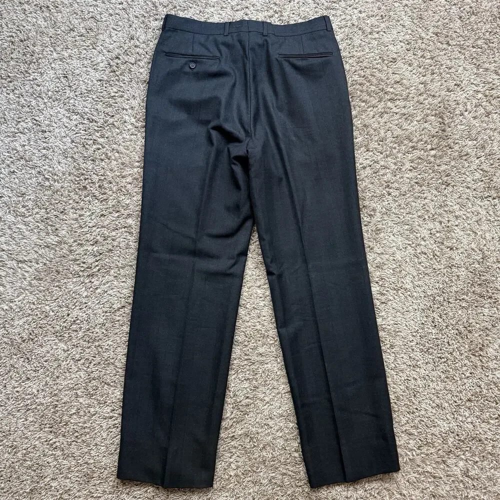 Vintage Calvin Klein Dark Grey Wool Suit Union Made USA Men’s Size 39R / 30x30